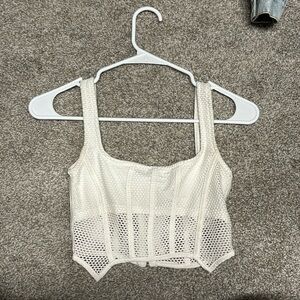 White crop top